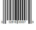 Barcode Image for UPC code 002516000079