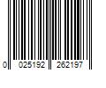 Barcode Image for UPC code 0025192262197