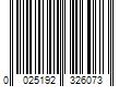 Barcode Image for UPC code 0025192326073