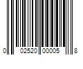 Barcode Image for UPC code 002520000058