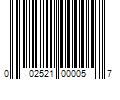 Barcode Image for UPC code 002521000057