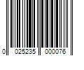 Barcode Image for UPC code 0025235000076