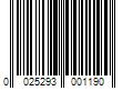 Barcode Image for UPC code 0025293001190