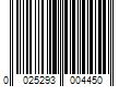 Barcode Image for UPC code 0025293004450