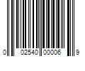 Barcode Image for UPC code 002540000069