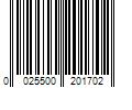 Barcode Image for UPC code 0025500201702