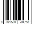 Barcode Image for UPC code 0025500204758