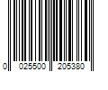 Barcode Image for UPC code 0025500205380