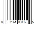 Barcode Image for UPC code 002561000055