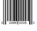 Barcode Image for UPC code 002566000050