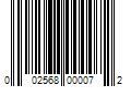 Barcode Image for UPC code 002568000072