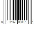 Barcode Image for UPC code 002569000071