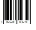 Barcode Image for UPC code 0025700006398