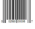 Barcode Image for UPC code 002580000067