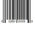 Barcode Image for UPC code 002581000059