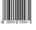 Barcode Image for UPC code 0026000000031