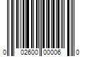 Barcode Image for UPC code 002600000060