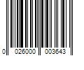 Barcode Image for UPC code 0026000003643