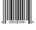 Barcode Image for UPC code 002600000619