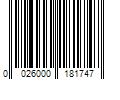 Barcode Image for UPC code 0026000181747