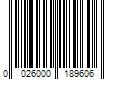 Barcode Image for UPC code 0026000189606