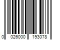 Barcode Image for UPC code 0026000193078