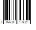 Barcode Image for UPC code 0026000193825