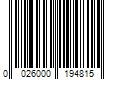 Barcode Image for UPC code 0026000194815