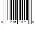 Barcode Image for UPC code 002601700020