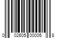 Barcode Image for UPC code 002605000058