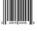 Barcode Image for UPC code 002615000055