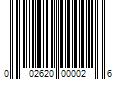 Barcode Image for UPC code 002620000026