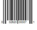 Barcode Image for UPC code 002620000071