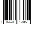 Barcode Image for UPC code 0026200123455