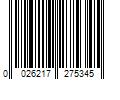 Barcode Image for UPC code 0026217275345