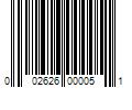 Barcode Image for UPC code 002626000051