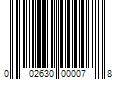 Barcode Image for UPC code 002630000078