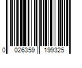 Barcode Image for UPC code 0026359199325