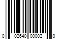 Barcode Image for UPC code 002640000020