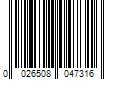 Barcode Image for UPC code 0026508047316