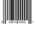 Barcode Image for UPC code 002670000021