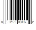 Barcode Image for UPC code 002670000052