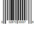 Barcode Image for UPC code 002670000076