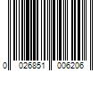 Barcode Image for UPC code 0026851006206