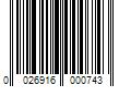 Barcode Image for UPC code 0026916000743