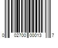 Barcode Image for UPC code 002700000137