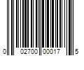 Barcode Image for UPC code 002700000175