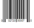 Barcode Image for UPC code 002720000070