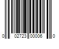 Barcode Image for UPC code 002723000060