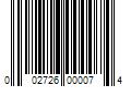 Barcode Image for UPC code 002726000074